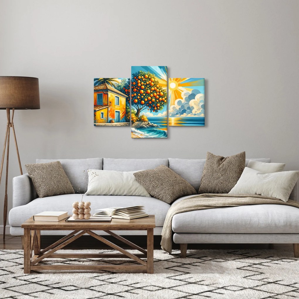 Tablou - Casă cu portocale I. (90x60 cm)