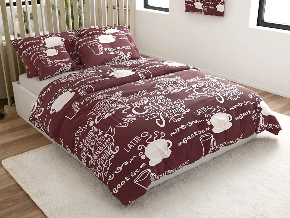 Lenjerie de pat din bumbac Culoare maro, COFFEE