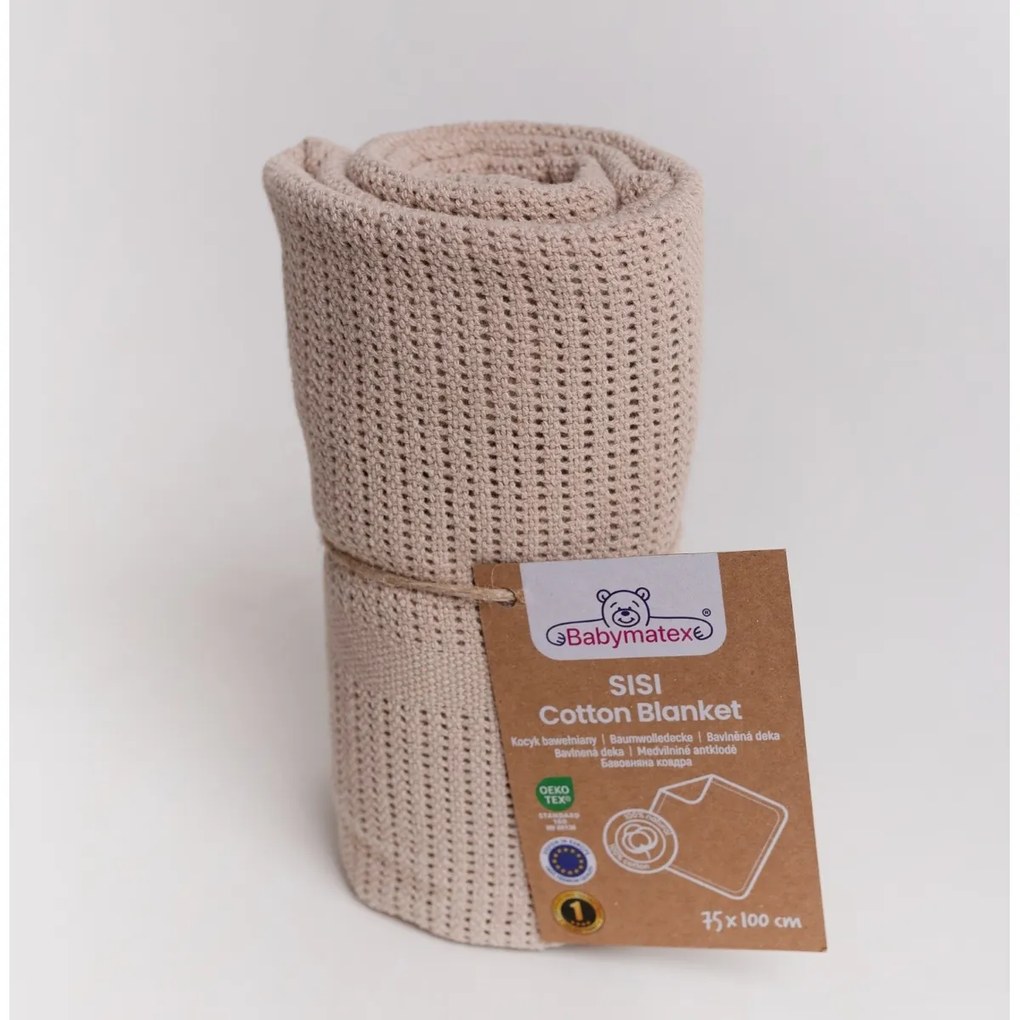 Babymatex Pătură pentru copii Sisi mocha mousse,75 x 100 cm