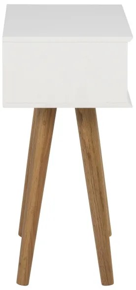 Noptieră CARLY stejar/alb