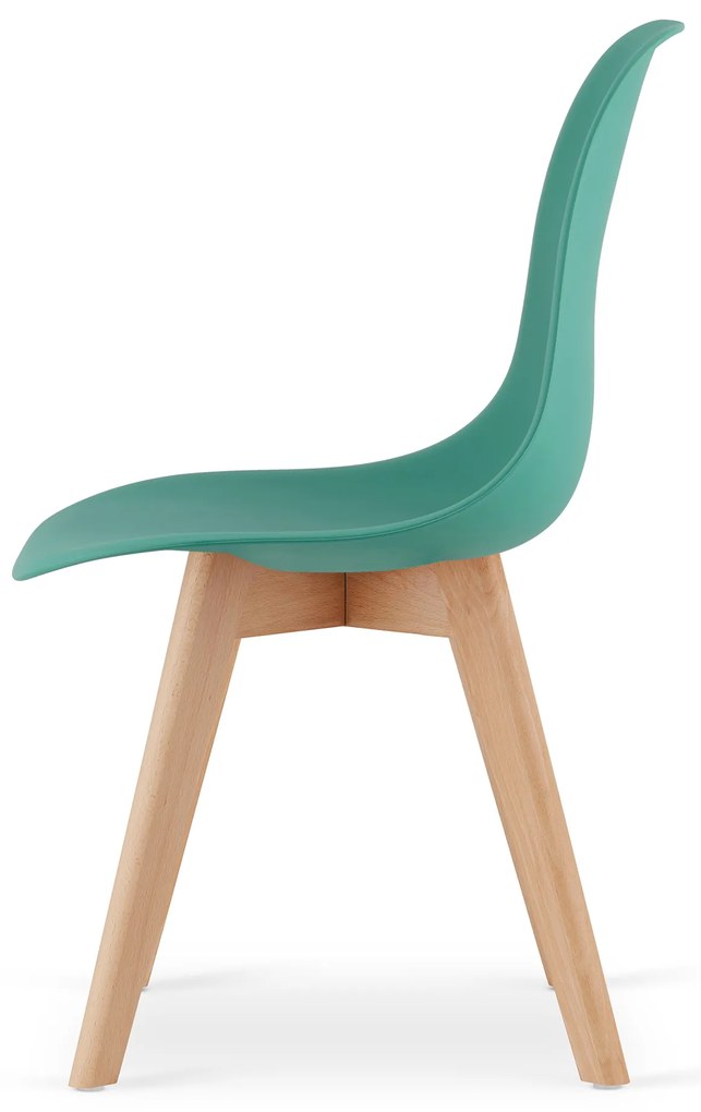 Scaun verde KITO cu picioare din fag