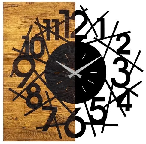 Ceas de perete 59x58 cm 1xAA lemn/metal