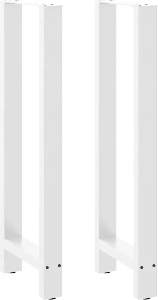 vidaXL Picioare de masă de bar, albe, 2 buc., 50x(110-111) cm, oțel