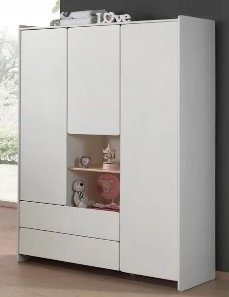 Dulap camera copii CU 3 UȘI KIDDY ALB
