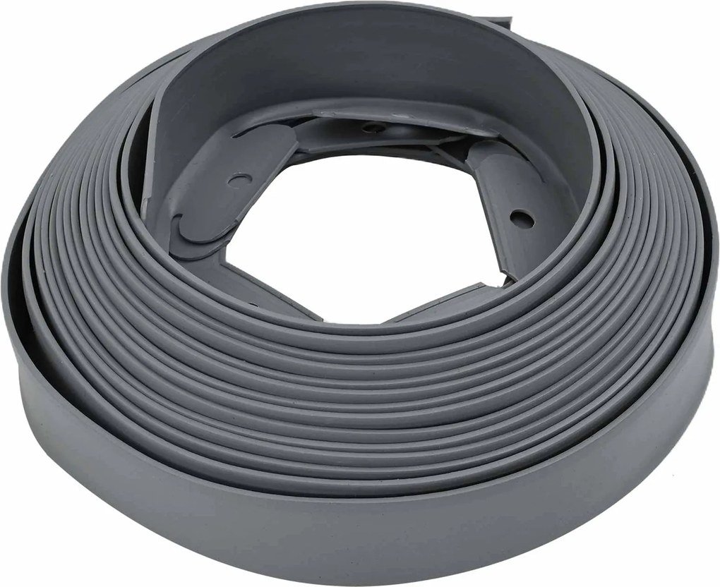 vidaXL Borduri pentru gazon Gri 2000 x 4 x 5 cm Plastic