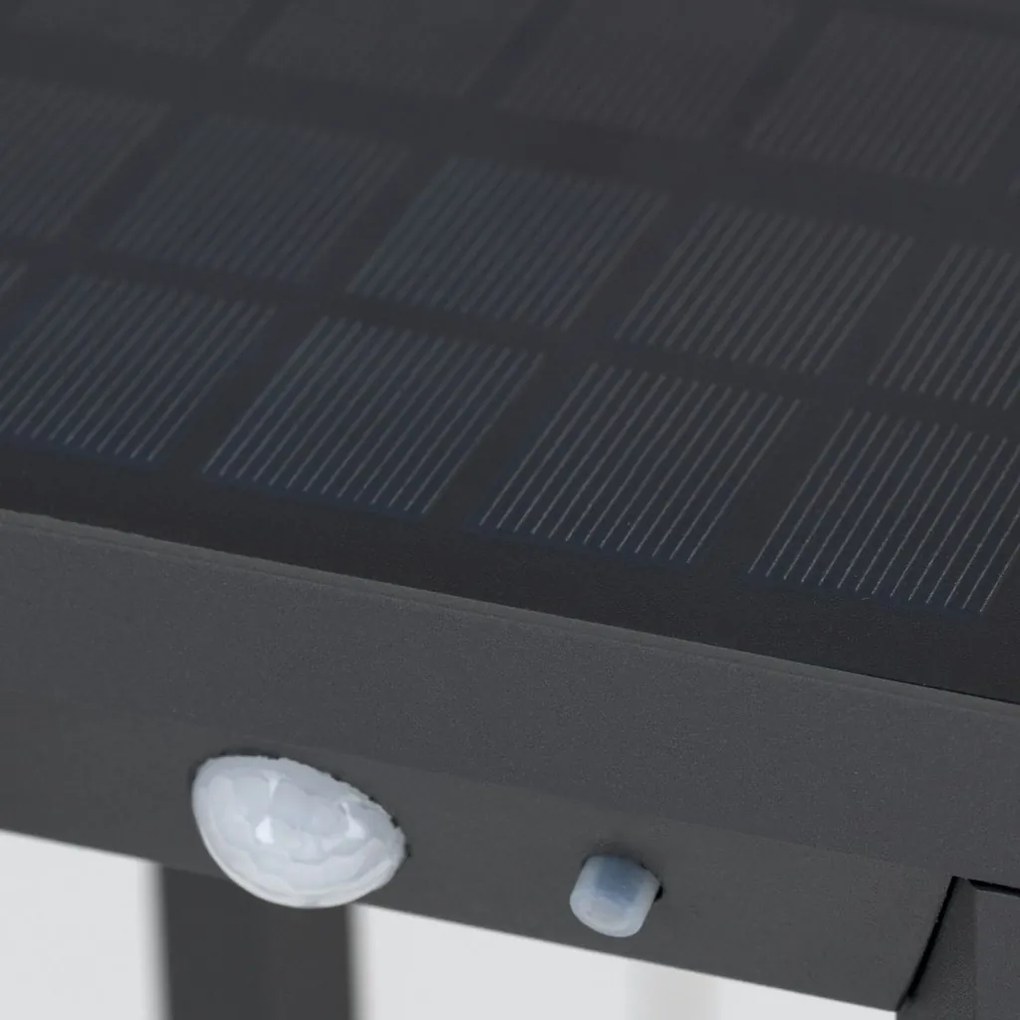 Stalp LED solar iluminat exterior cu senzor de miscare IP65 VOLTA
