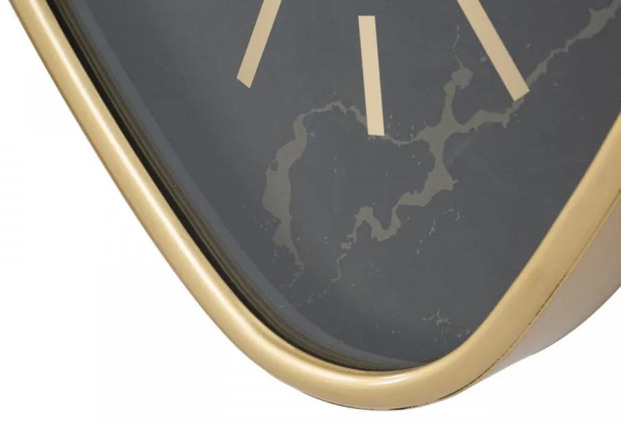 Ceas decorativ negru/auriu din MDF si metal, 40x6x38 cm, Triangle Mauro Ferretti