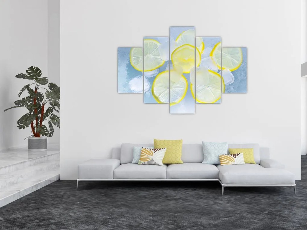 Tablou cu lămâie în gheață (150x105 cm)