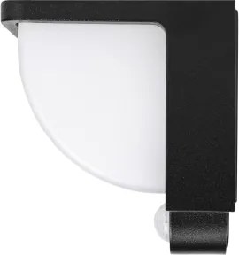 Lampă solară de perete cu LED și senzor LED/3W/3,7V IP54 1500 mAh neagră