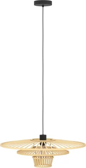Eglo 44012 - Lustră suspendată LYDNEY, 1xE27/40W/230V, bambus