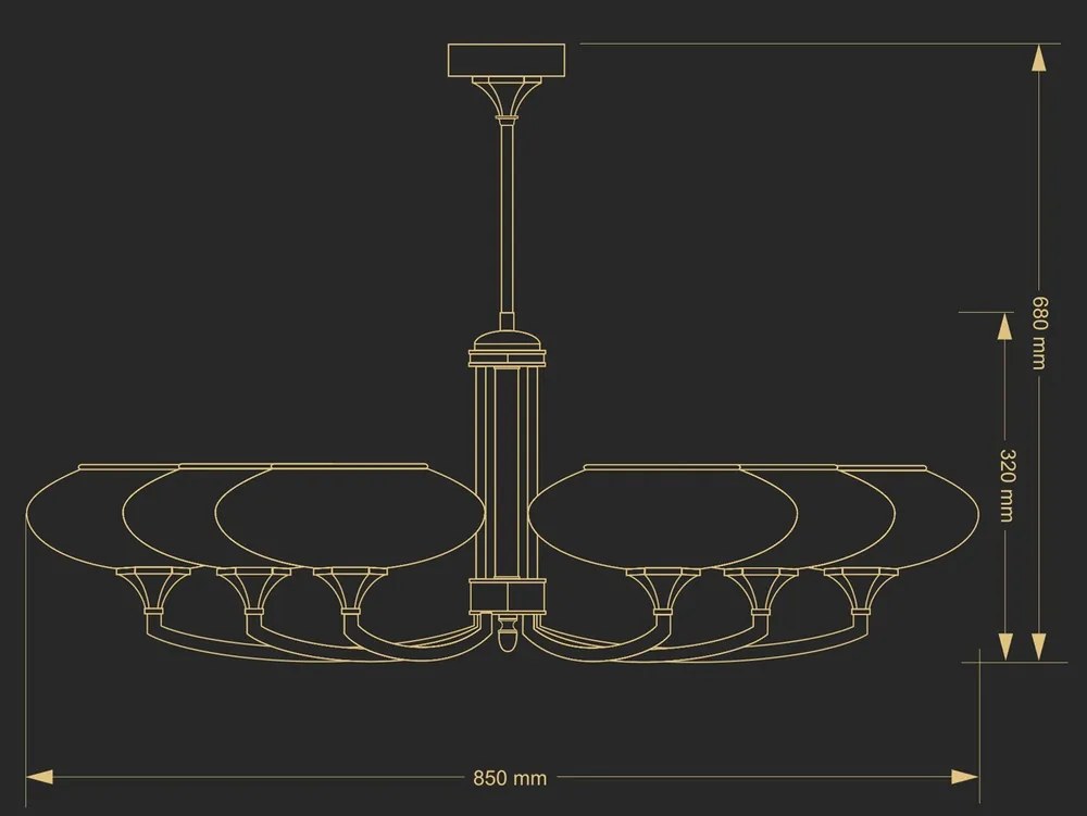 Candelabru 6 brate design clasic realizata manual Decor
