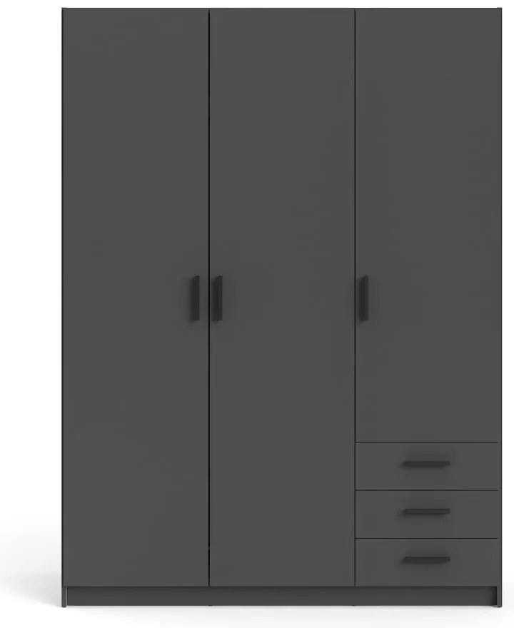 Șifonier gri închis 147x200 cm Sprint – Tvilum