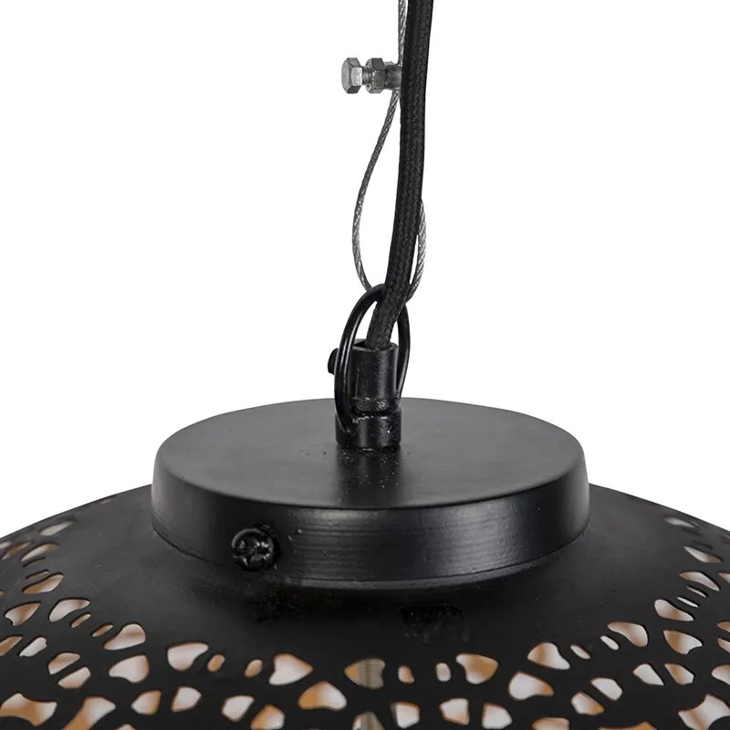 Lampă suspendată orientală neagră cu auriu 45 cm - Radiante