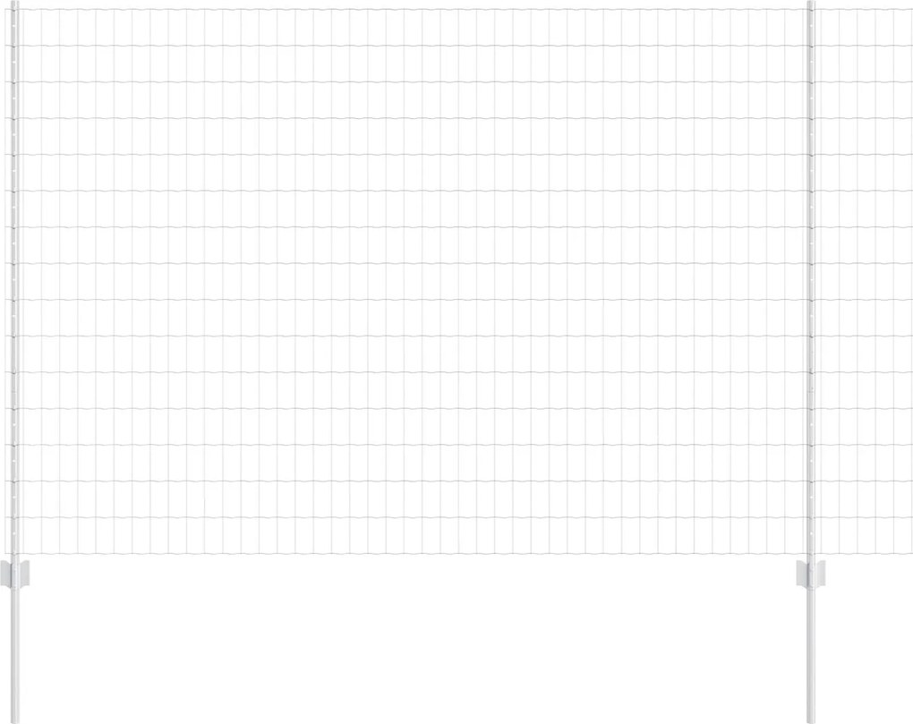 vidaXL Gard cu Stâlp Argintiu 1,6 x 10 m Oțel