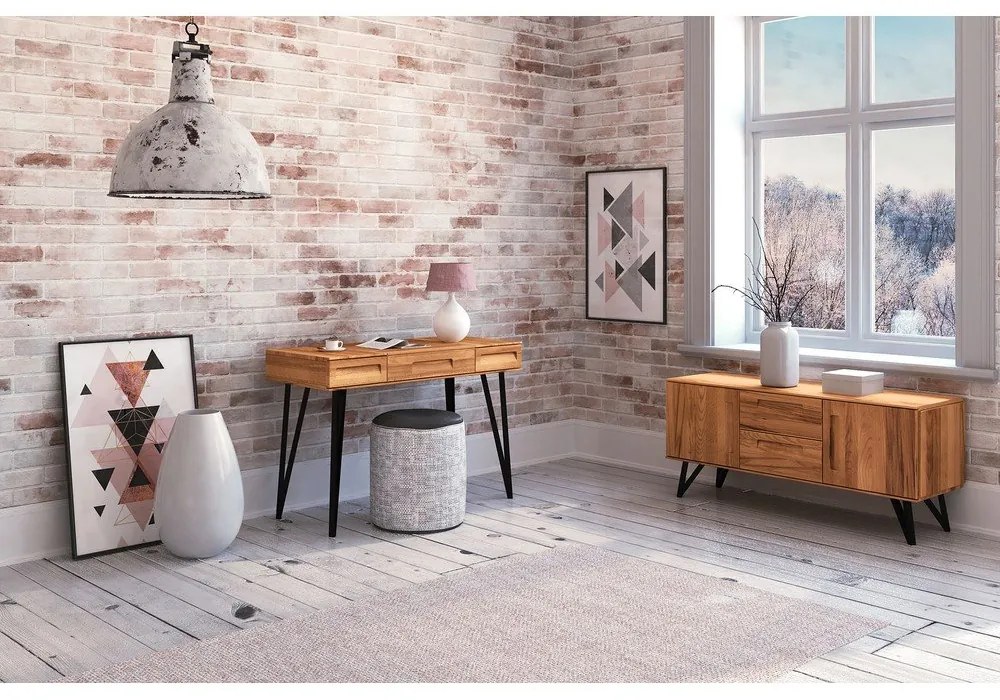 Masă de toaletă din lemn de fag 120x53 cm Golo - The Beds