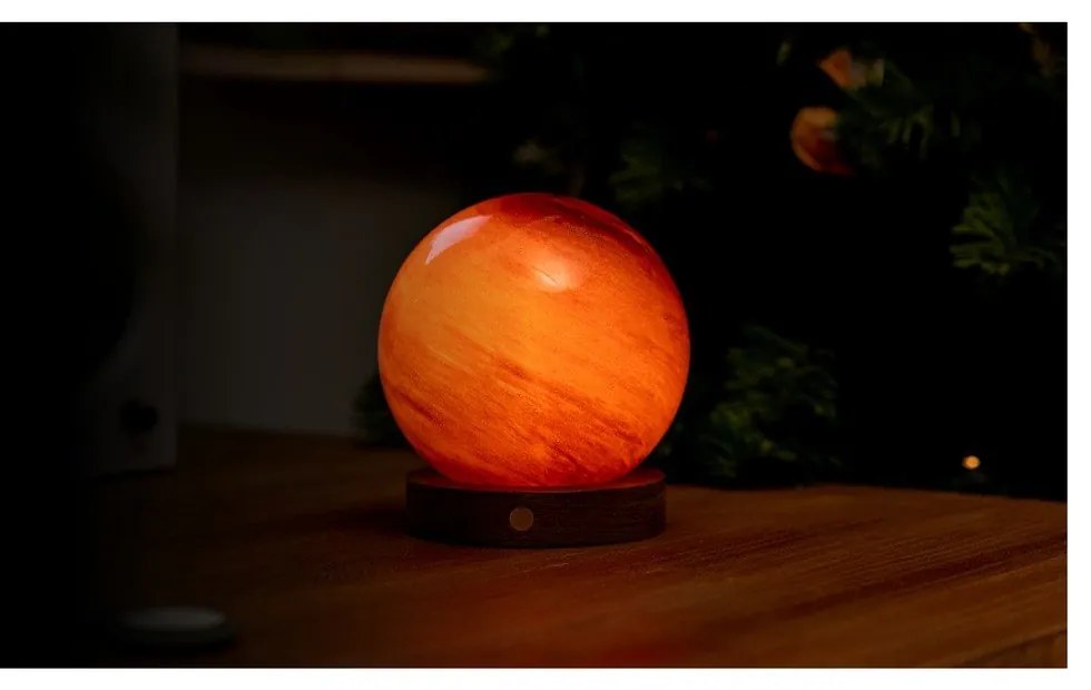 Decorațiune luminoasă maro închis cu USB ø 12 cm Sand Storm – Gingko