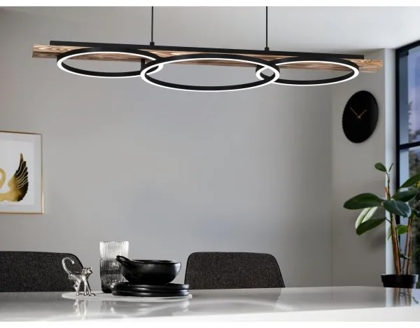 Eglo 99624-LED Lustra reglabilă BOYAL 2xLED/12,5W/230V+LED/15,5W maro/negru