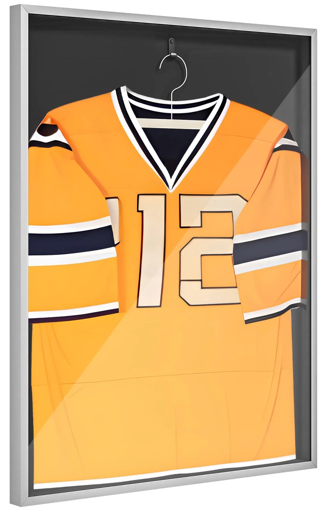 Cadru HOMCOM T-frame pentru tricou din aliaj de aluminiu cu acrilic și captuseală interioară din feltro, 70 x 90 cm | Aosom Romania