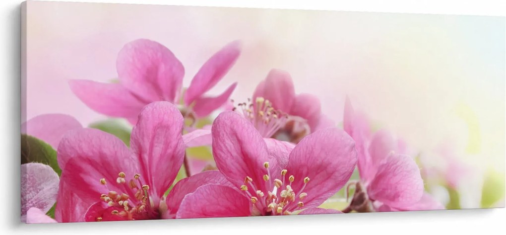 Tablou - Flori roz (120x50 cm)
