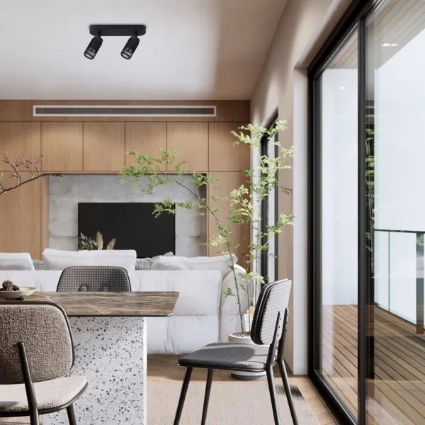 Spot VERTICAL 2xGU10/8W/230V negru