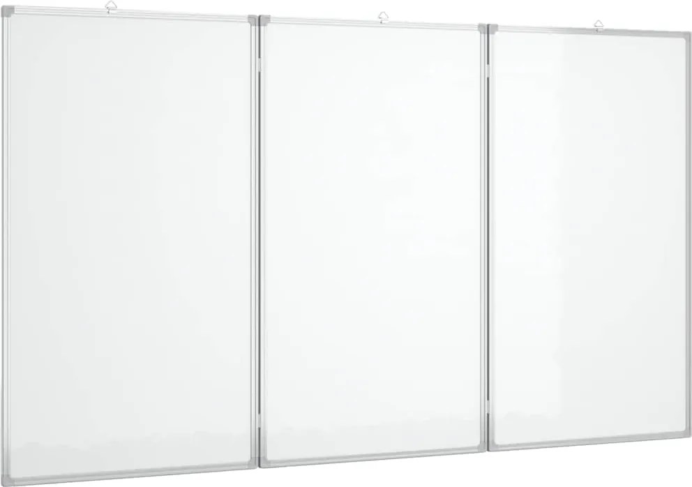 vidaXL Tablă magnetică pliabilă, alb, 180x100x1,7 cm, aluminiu