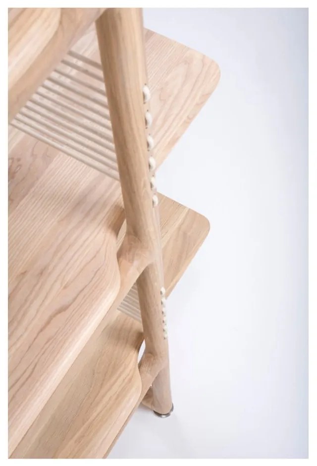 Bibliotecă din lemn masiv de stejar Gazzda Muse, 216 cm h