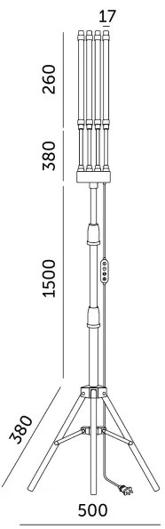 Lampadar LED dimabil pentru creșterea plantelor Brilagi VITABLOOM 4xLED/7,5W/230V