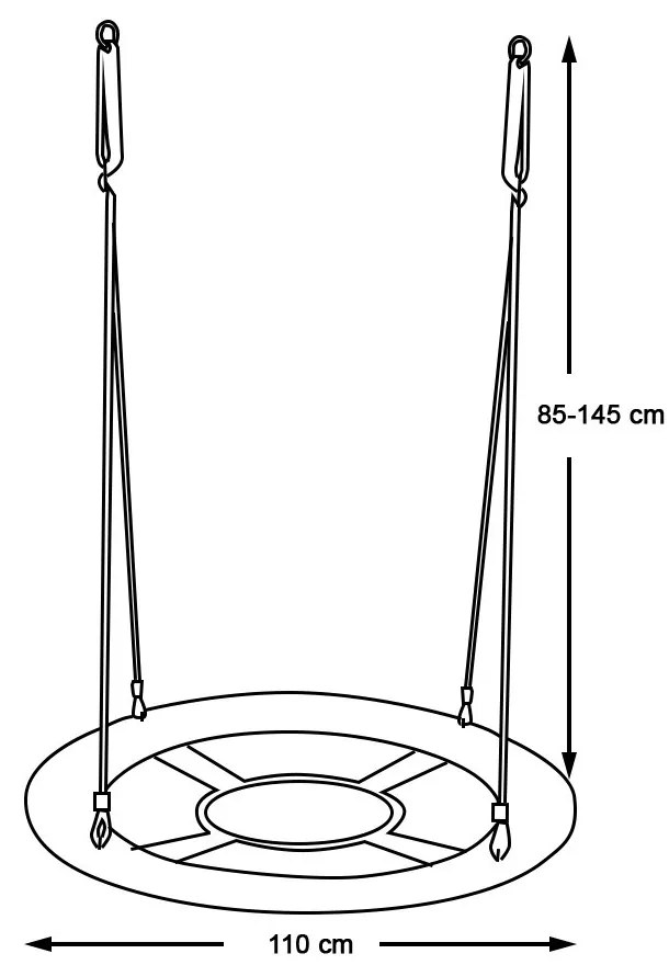 Leagan cuib-110 cm-albastru-fara cort