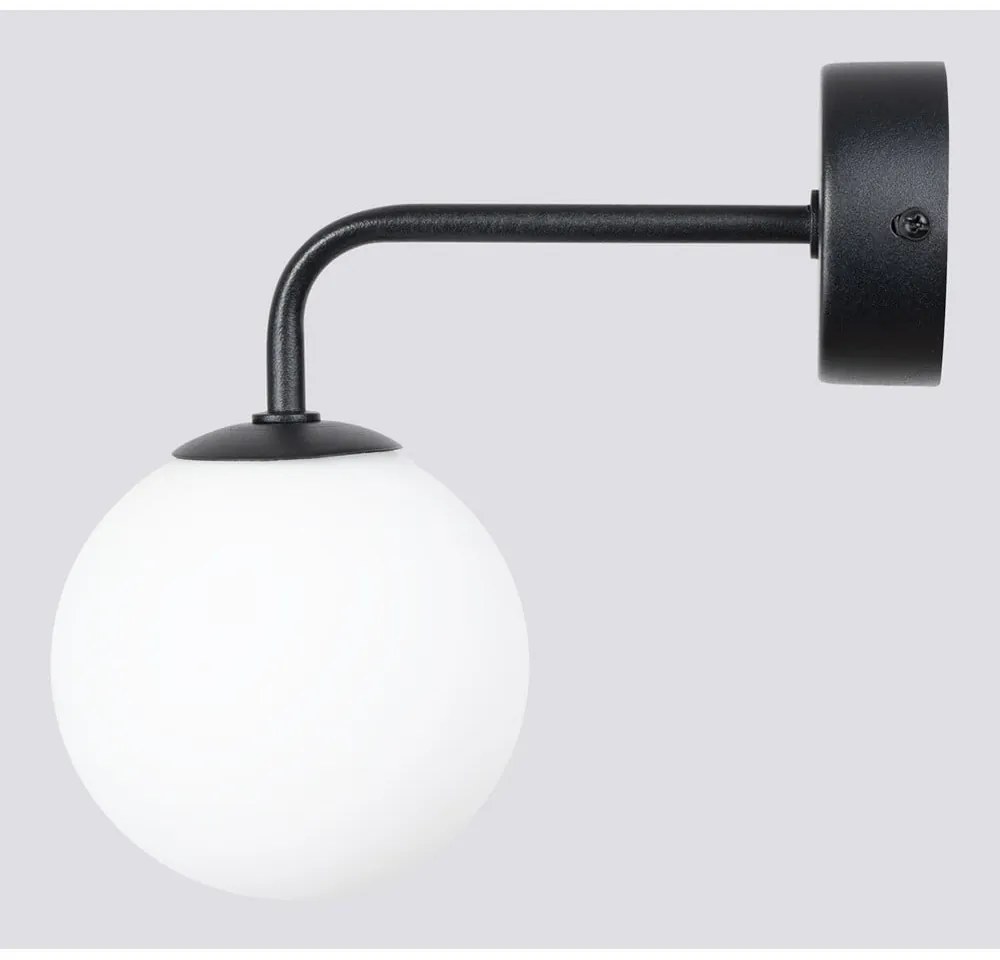 Aplică de perete neagră-albă Beam – Sollux