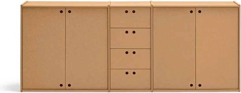 Comodă în culoare naturală 197x80x40 cm Wally – Teulat