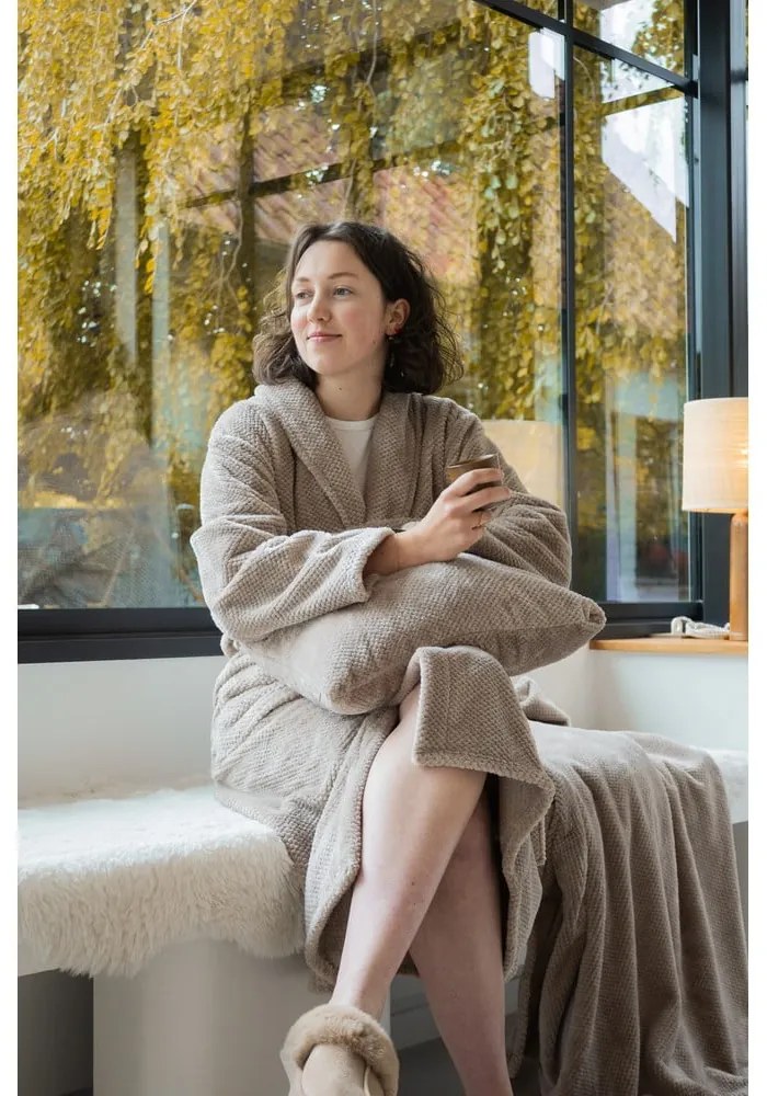 Halat taupe S/M din micropluș/cocolino Pippa – Tiseco Home Studio