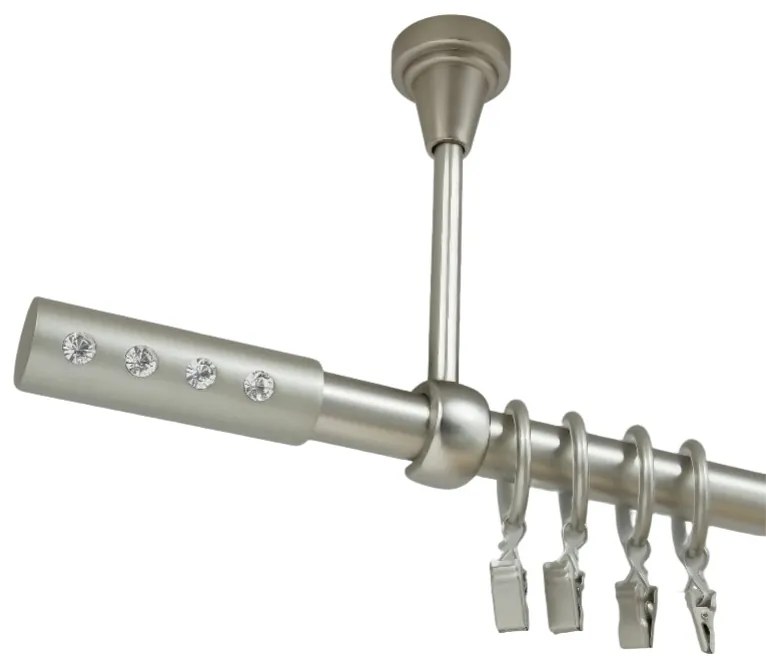 Galerie simpla prindere tavan allure 19 mm crom mat (Alege marime: 140 cm)