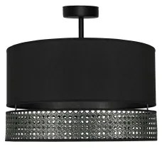 Lustră aplicată DOUBLE Duolla RATTAN 1xE27/15W/230V d. 40 cm negru