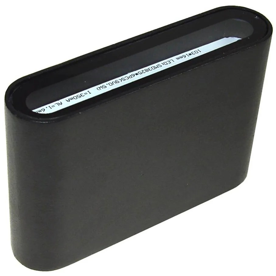 Aplică perete exterior LED FLOW LED/3W/230V IP54 negru