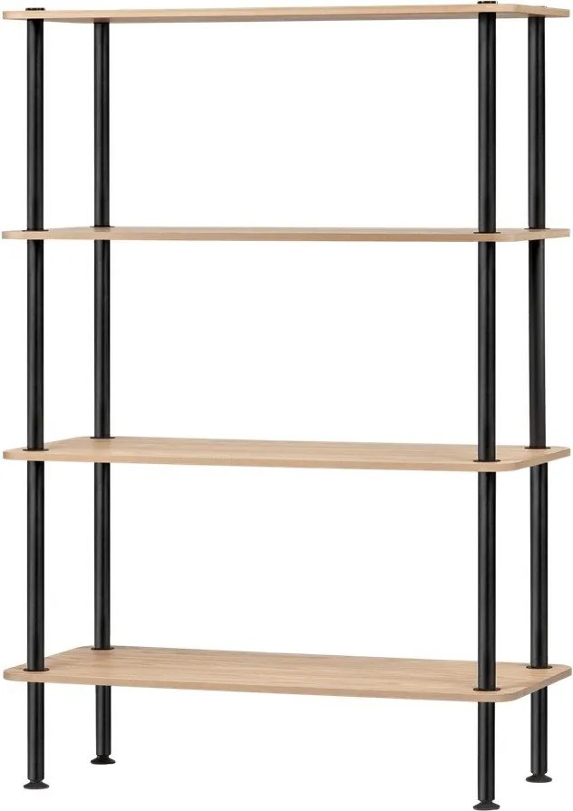 Etajeră în culoare naturală cu aspect de lemn de stejar 80x127x35 cm Teidi – noo.ma