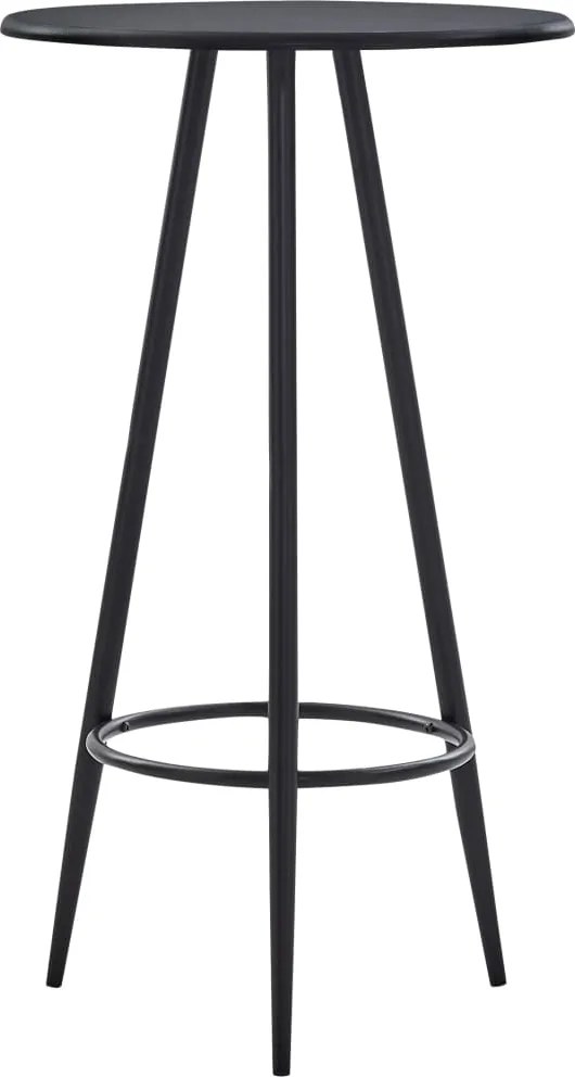 vidaXL Masă de bar, negru, 60 x 107,5 cm, MDF