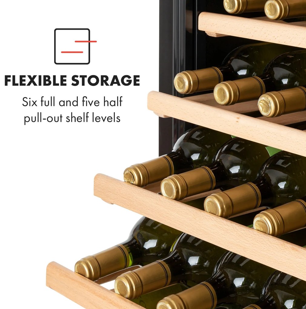 First Class 84, răcitor de vinuri, 4 distribuitoare, 84 de sticle, 5-22°C, negru