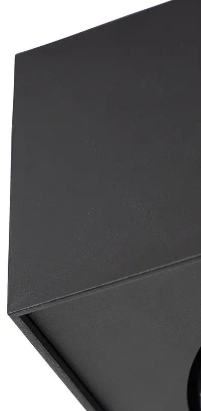 Spot de design pătrat negru cu 4 lumini - Kaya