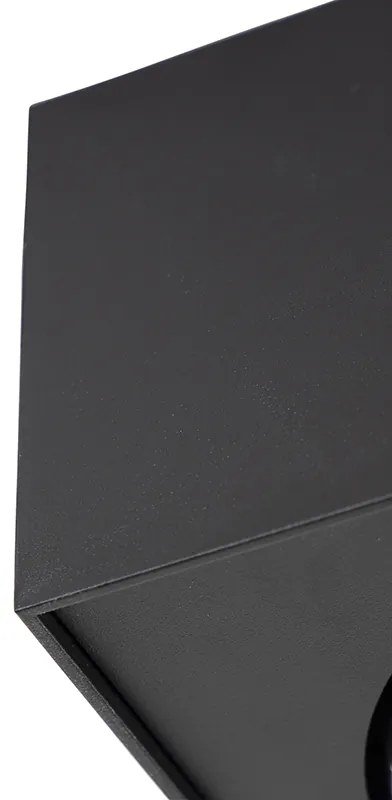 Spotlight de design negru pătrat cu 4 lumini - Kaya