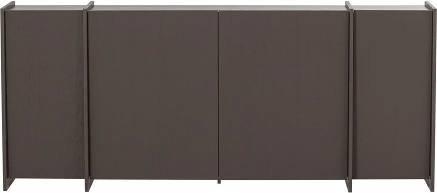 Comodă maro închis cu aspect de lemn de frasin 200x85x44 cm Brock – WOOOD