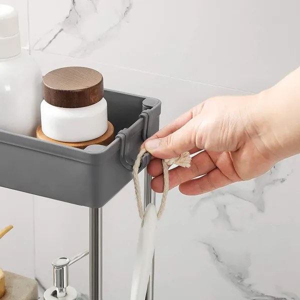 Cărucior de depozitare pe roți MARGE, gri