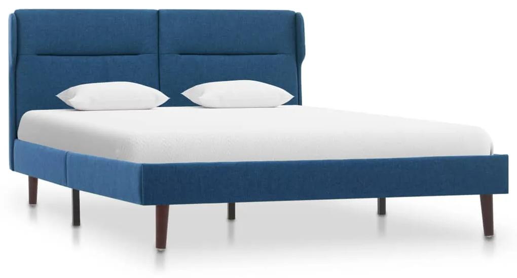 286867 vidaXL Cadru de pat, albastru, 120 x 200 cm, material textil