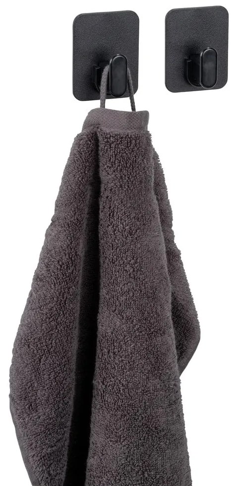 Cârlige negre 2 buc. autoadezive din plastic Parma – Allstar