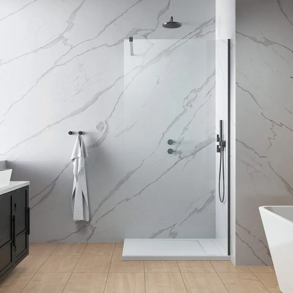 Paravan de dus tip Walk-in Radaway Modo New II GunMetal periat-transparent 135 cm sticla securizata 8 mm