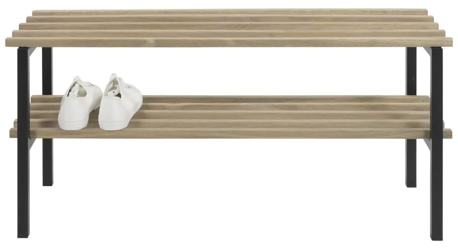 Pantofar negru/în culoare naturală din metal 100x45x34 cm Rizzoli – Spinder Design