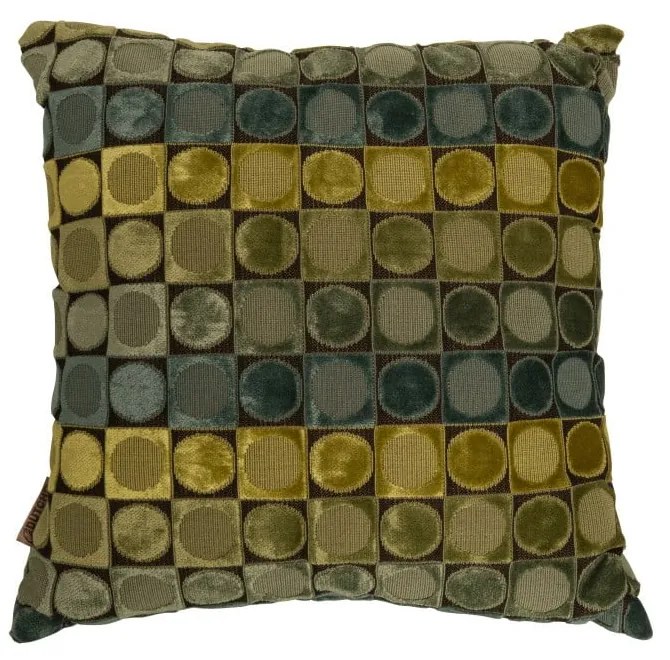 Pernă Dutchbone Ottava, 45 x 45 cm, verde - albastru