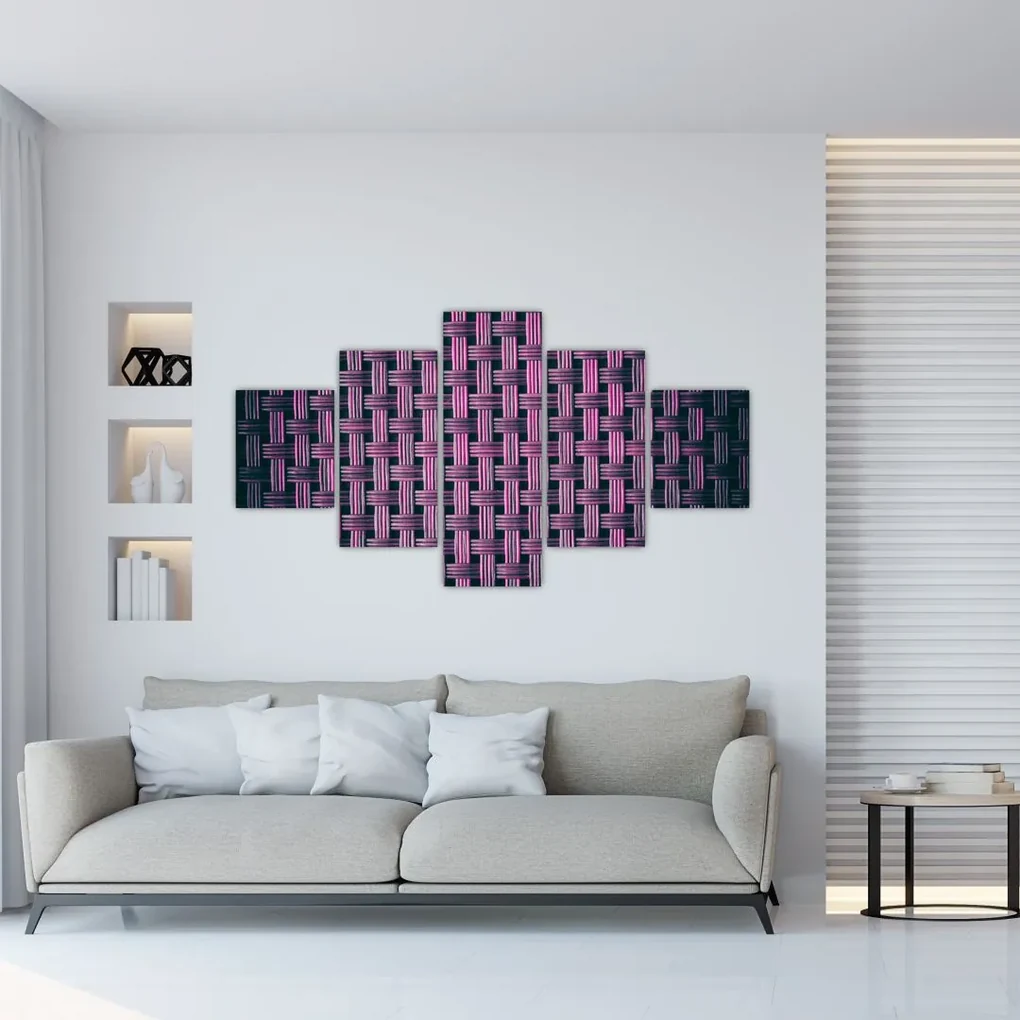 Tablou textura în mov (125x70 cm), în 40 de alte dimensiuni noi