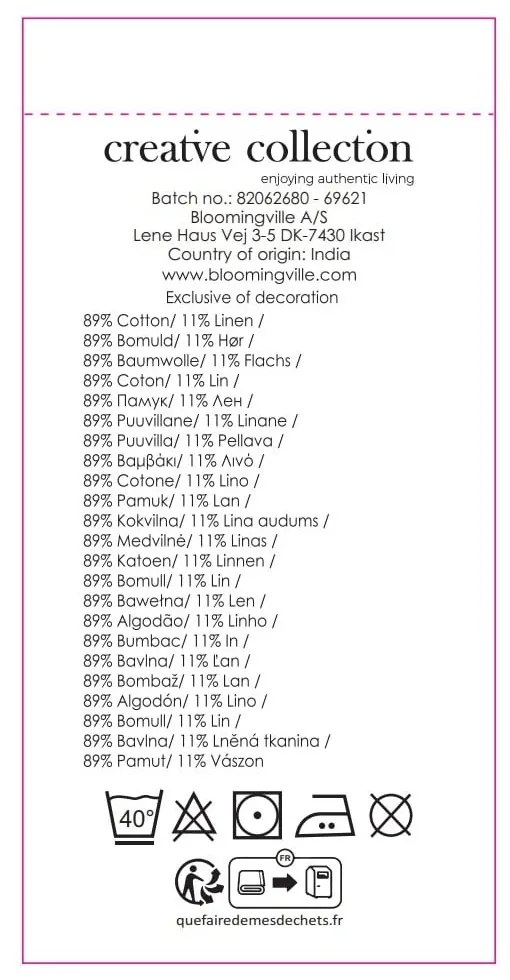 Suport pentru farfurii din amestec de in 33x48 cm Limone – Bloomingville