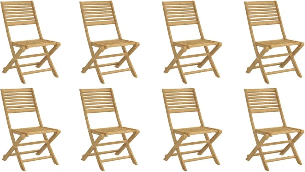 vidaXL Scaune grădină pliante 8 buc. 48,5x61,5x87 cm lemn masiv acacia