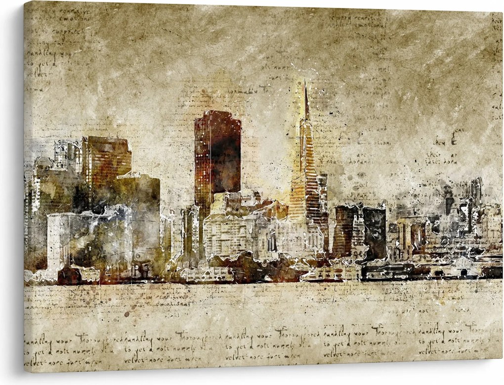Tablou - Oraș artistic (70x50 cm)
